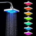 thumbnail image 1 of Clearance！Bathroom Productsunder $15Shower Head LED 7 Color Changing Overhead Rainfall Shower Head 6 Inch, 1 of 9