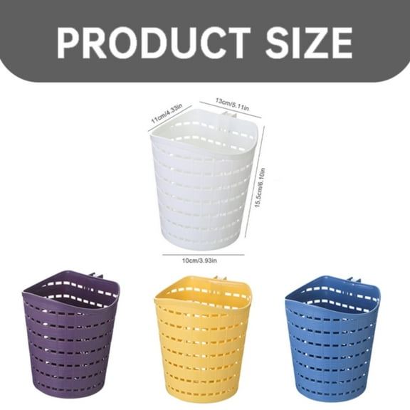 Bathroom Rotating Hanging Basket With Hook 3Pcs Laundry Basket Portable Bathroom Home Plastic Dirty Basket Laundry Basket Living Room Storage Basket