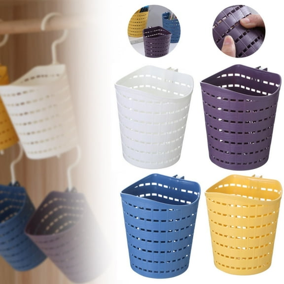 Bathroom Rotating Hanging Basket With Hook 3Pcs Laundry Basket Portable Bathroom Home Plastic Dirty Basket Laundry Basket Living Room Storage Basket