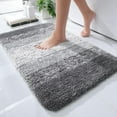 thumbnail image 1 of Bathroom Rug Mat 24X20 Extra Soft and Absorbent Microfiber Bath Rugs Non Slip Plush Shaggy Bath Carpet Machine Wash Dry Bath Mats for Bathroom Floor Tub and Shower Grey, 1 of 8