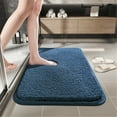 thumbnail image 1 of Bathroom Rugs Bath Mat Absorbent Microfiber Bath Rugs Non Slip Plush Shaggy Shower Mat for Bathroom Floor Tub Machine Washable Kitchen Mat Doormat White(24X16 Inch), 1 of 9