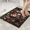 thumbnail image 1 of Clearance! Bathroom Rugs Flower Carpet Bath Rug Super Absorbent Quick Dry Backing Non Slip Washable Bathroom Floor Mats Shower Rug For In Front Of Bathtub Shower Room School Office Supplies, 1 of 6