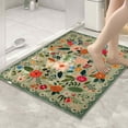 thumbnail image 1 of Clearance! Bathroom Rugs Flower Carpet Bath Rug Super Absorbent Quick Dry Backing Non Slip Washable Bathroom Floor Mats Shower Rug For In Front Of Bathtub Shower Room School Office Supplies, 1 of 6