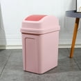 thumbnail image 1 of Clearance Bathroom Trash Can With Lid 5.5 Plastic Garbage Can With Lid Waste Basket Trash Garbage Dog Proof Trash Can For Bathroom Kitchen Living Room Bedroom for Home & Kitchen Pink2, 1 of 4
