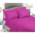 thumbnail image 1 of Clearance Bed Sheet Set Soft 1500 Series Sheet set Twin/Twin XL, Hot Pink, 1 of 5
