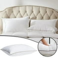 thumbnail image 1 of Clearance Bedding Bed Feather Down Pillows for Sleeping Natural Goose Feathers Pillows with Breathable Downproof Cover Pillows for Hotel Standard 20 Inches, 1 of 6