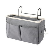 BIATE Clearance!Bedside Caddy Hanging Storage Organizer 4 Pockets Canvas Bag for Bunk College Dorm Bed Bed, 1X Hanging Bag Clearance Sale!