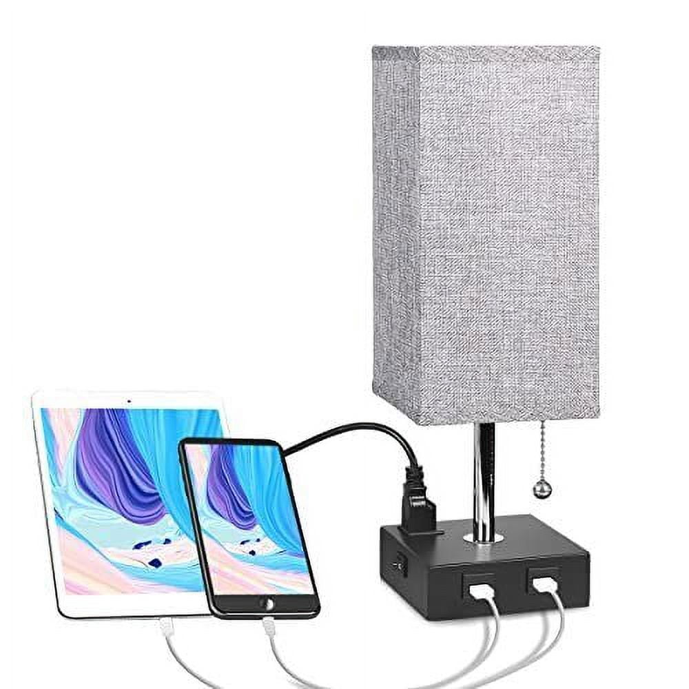 Clearance! Bedside Table Lamp Minimalist Nightstand Lamps with 2 USB