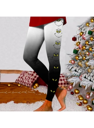 Clearance Before Christmas,Christmas Leggings ,Christmas Grinch Womens Yoga  Pants, Women Girls Grinch Leggings Skinny Christmas Grinch Printed