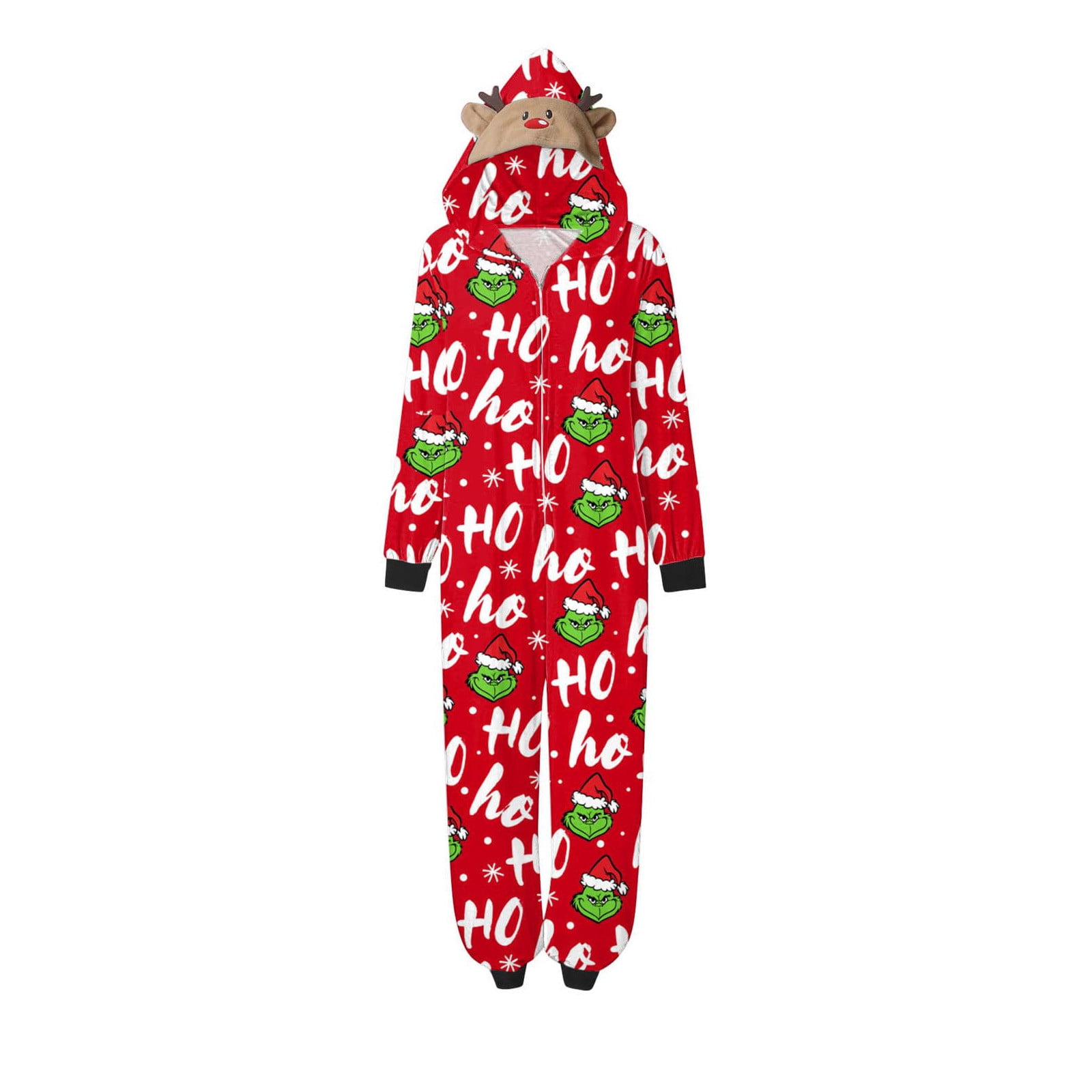 Clearance Before Christmas Christmas Grinch Family Pajamas Matching Sets Grinch Christmas Costume Classic Hoodies Xmas Sleepwear for Family Christmas Pajamas for Family Christmas Pjs Matching Sets Wal...