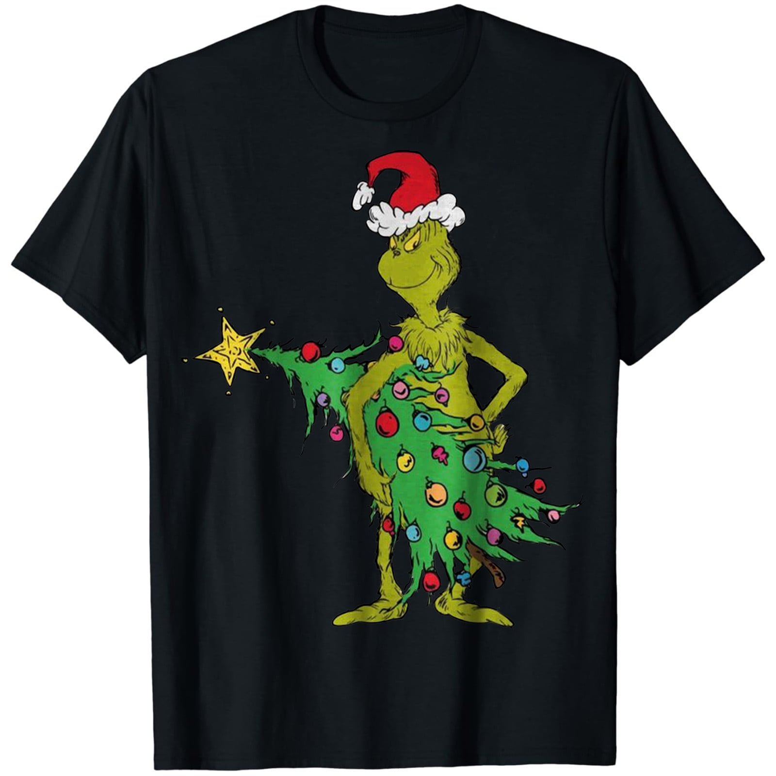 Clearance Before Christmas Grinch Shirt Short Sleeve for Women & Men Unisex Grinch Pattern Funny T-Shirts Christmas Grinch Short Sleeve Fashion Oversized T Shirt Funny Clothes Casual Tops, Adult