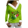 Clearance Before Christmas Grinch TShirt Women's Round Neck Long