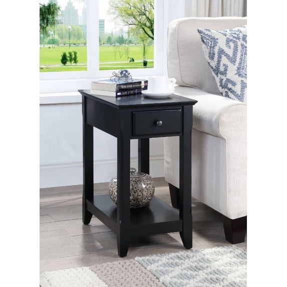 Clearance! Bertie Accent Table, Black Finish 82740