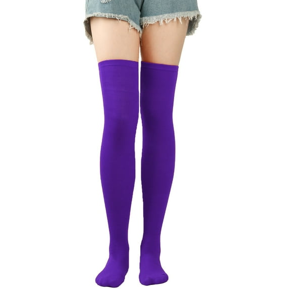 Clearance! Beshee Christmas Stockings for Women, Womens Long Socks Pure Color Socks Thigh High Socks Over The Knee Socks Festival Christmas Thigh High Socks for Women B