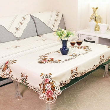 Clearance！ Bifavgk 1 Tablecloth Classic Embroidered Tablecloth Tablecloth Rectangle/Square Embroidered Polyester Floral Cutwork Table Linen For Wedding Household Kitchen