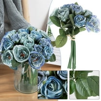 Office Desk Fake Flower Arrangements,Blue Artificial Faux Flowers Artificial Flowers For Wedding Home Hotel Yard Decoration