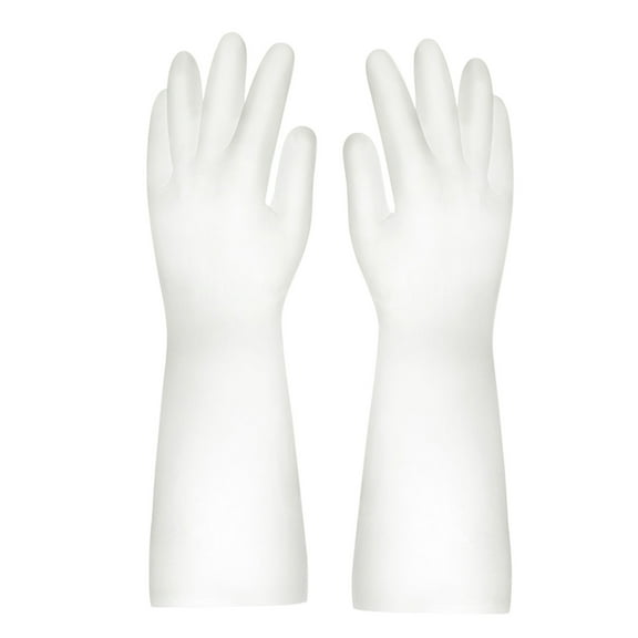 Bifavgk Gloves Gloves Washing Hand Rubber Long Cleaning Warm Gloves Kitchen Latex Dish Washing Tool Dishes Gauntlets Kitchen Dining Bar Nitrile Gloves Oven Mitts White