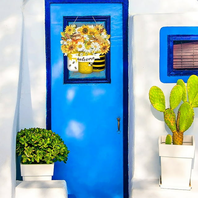 Clearance！ Bifavgk Happy Door Signs Plaque Wooden Hanging Door Signs