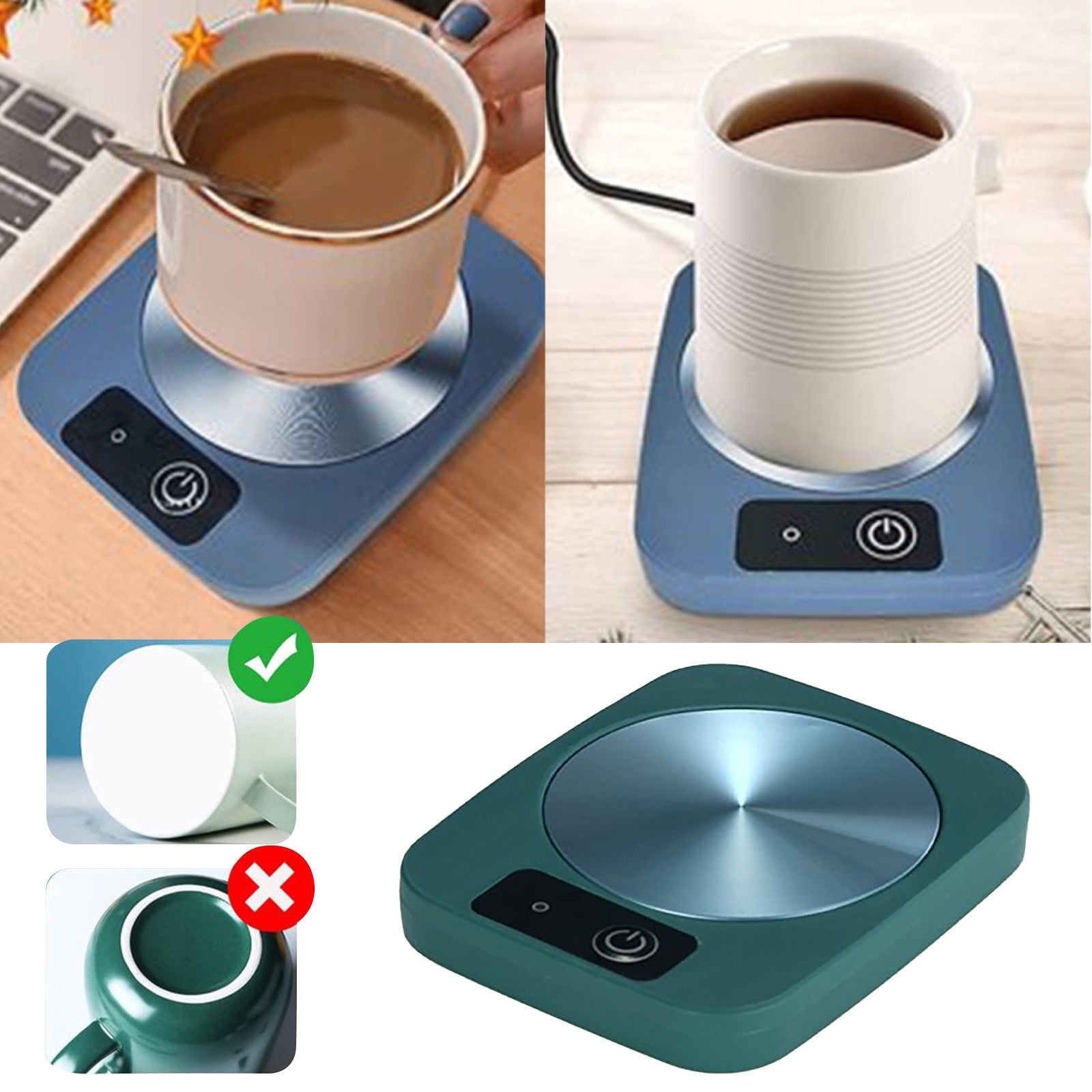 【WOOHWA】BUTTON WARMER POLA Homemaxs Electric Silver Beverage Warmer - Walmart.com