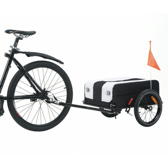 Clearance! Bike Cargo Trailer, Bike Luggage Wagon Trailer with Removable Water Resistant Cover, Folding Frame Quick Release 16 Wheels