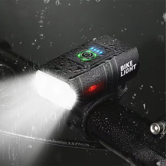 Bike Light, High Lumens Super Bright Bicycle Lite, 4 Modes USB Rechargeable Bike Headlight, Waterproof Safety Bike Front for Road, Mountain, Night Riding Black