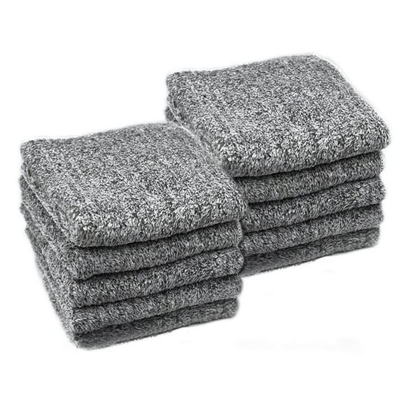 Clearance! Binkne Bamboo Charcoal Fiber Cloth 25*25Cm; Wipes; 10X Rags; Household Cleaning Cloth