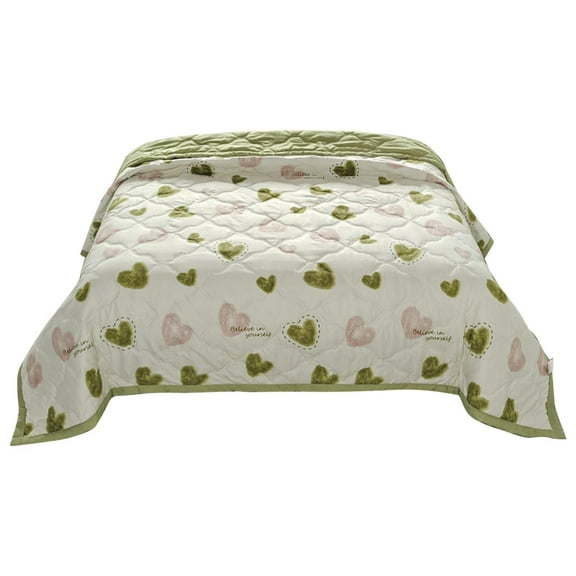 Clearance! Binkne Four-Piece Set, Summer Blanket Bed Blanket Skin Friendly Plain Print Washed Cotton Bed Blanket Cool Comforter Hot Sleeping Summer Comforter Ventilated Comforter