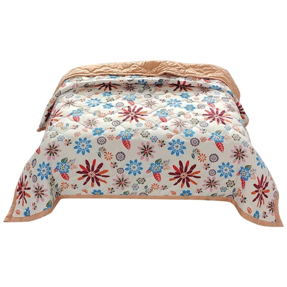 Clearance! Binkne Four-Piece Set, Summer Blanket Bed Blanket Skin Friendly Plain Print Washed Cotton Bed Blanket Cool Comforter Hot Sleeping Summer Comforter Ventilated Comforter