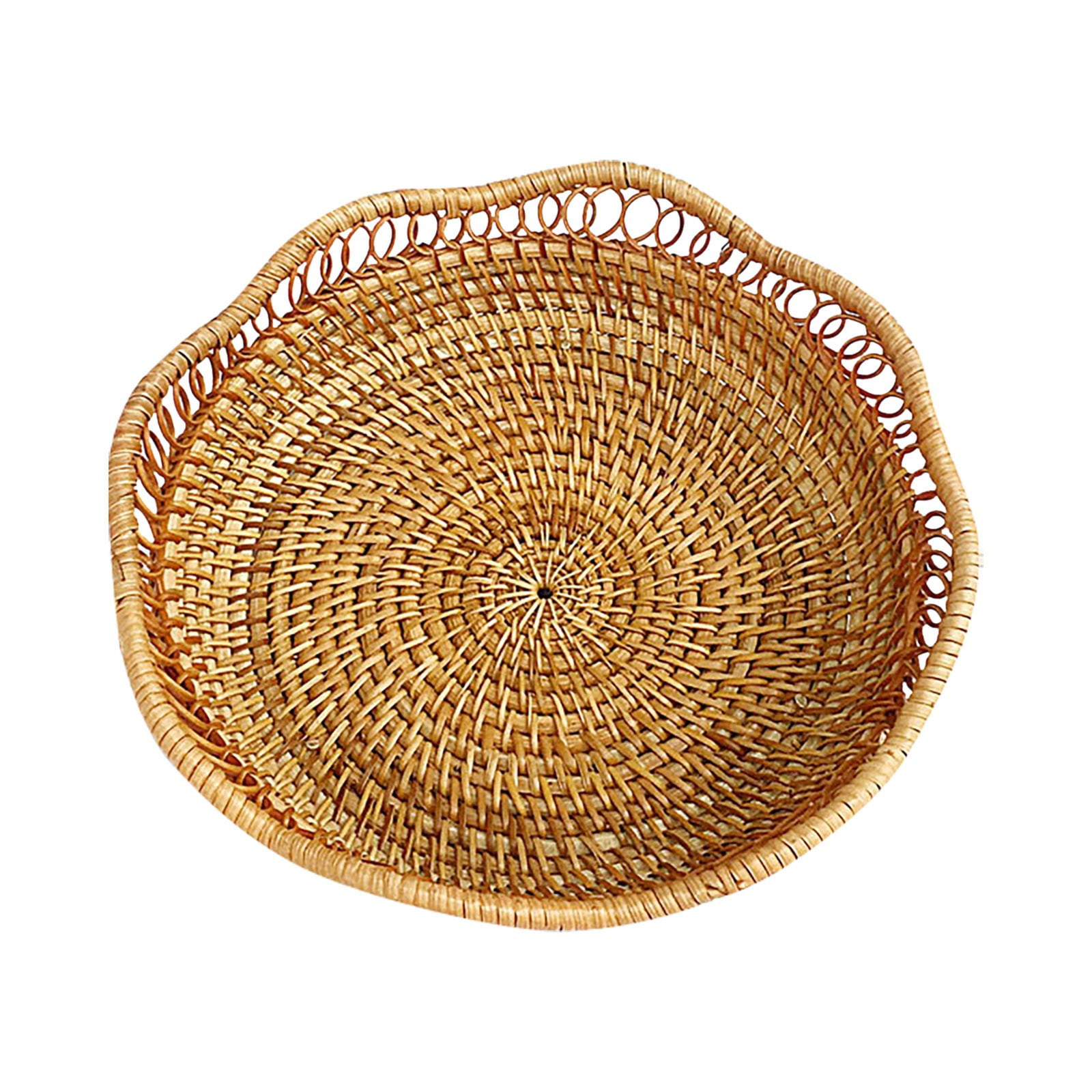 Clearance! Binkne Fruit Basket; Fruit Plate; 1*Fruit Basket; Fruit Baskets Wicker Storage Bowls Natural Woven Serving Basket Bowls Decorative Baskets for Kitchen Counter Organizing; Fruit Plate