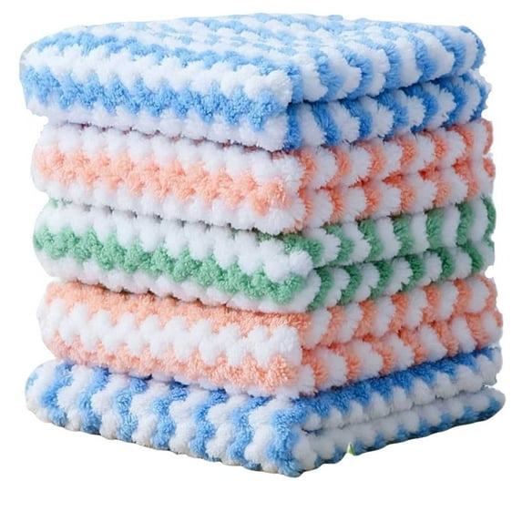 Clearance! Binkne Rag; Wipes; Rags*5 Pieces; Cleaning Kitchen Fast Absorbent Microfiber Towels Rags and Cloths Drying Super Cotton Dish Dish Soft Kitchen Dishcloths Towels Dish Cloth Microfiber Wipes