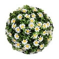 thumbnail image 1 of Clearance! Binkne White Flower Ball Outer Diameter 25Cm; Artificial Flowers; 2*Hemisphere; Flower Suspended Ceiling Home Decoration Hanging Green Plant Opening; Household Imitation, 1 of 8