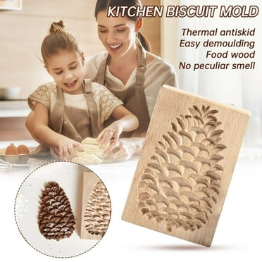 Clearance Biscuit Moulds under $5 DIY Baking Moulds Wooden Cookie Cookie Moulds Embossing Craft Decorative Baking tools for Christmas Thanksgiving Christmas Kitchen