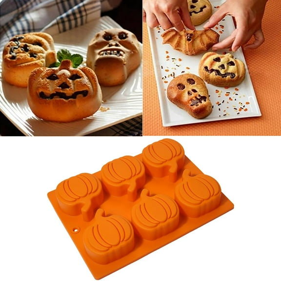 Clearance Biscuit Moulds under $5 Silicone Pumpkin Pumpkin Shaped Cake Thanksgiving Cupcake Pan Hot For Halloween Thanksgiving Fall Baking And Pumpkin Wax Melts Soa