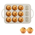 thumbnail image 1 of Clearance Biscuit Moulds under $6 Silicone Pan For Baking With Metal Reinforced Frame 12 Cup Regular Size Cupcake Pan Silicone Tray Cupcake Baking Pan For Oven Dishwasher, 1 of 7