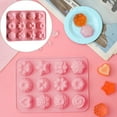 thumbnail image 1 of Clearance Biscuit Moulds under $5,Flower Shape Candy Set Silicone 12 Cavity Baking Ice Cube Tray For Wedding Festival Parties And DIY Crafts, 1 of 9