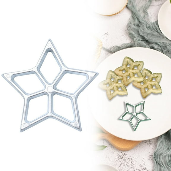 Clearance Biscuit Moulds under $5 Hollow Five Pointed Star Shaped Frying Oil Cake Cake Shredded Radish Spoon Snack Frying Kitchen Baking Tool