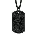 thumbnail image 1 of [Clearance]Black Celtic Dog Tag Wolf Pendant Necklace for Men Women Hip Pop Jewelry Vintage Stainless Steel Gift, 1 of 1