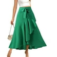 thumbnail image 1 of Black and Friday Women Clothes Under $5 Fayshow0 Women'S Belt Lace Wrapped Hip Fishtail Skirt High Waisted Solid Color Irregular Skirt Skirt,Green Xl, 1 of 7
