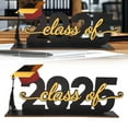 thumbnail image 1 of Clearance! Black and Gold Graduation Decorations Class Of 2025 Congrats Grad Wooden Table Centerpieces Graduation Table Decorations 2025 Sign Graduation Photo Prop for Graduation, 1 of 8