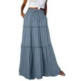 thumbnail image 1 of Clearance! Long Skirts Fall Skirts for Women 2024 Womens Loose Long High Elastic Waist with Pockets and Belt Maxi Skirt Pleated Skirt Beach Skirt Casual Skirt Long Skirts for Women Fall, 1 of 5