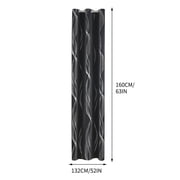 Clearance! Blackout Curtains,Thermal Insulated Privacy Grommet Window Drapes for Kids Boys Bedroom 63x52inches Black