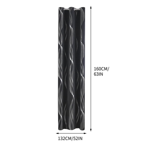 Clearance! Blackout Curtains,Thermal Insulated Privacy Grommet Window Drapes for Kids Boys Bedroom 63x52inches Black