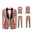 thumbnail image 1 of Clearance Blazer for Men Mens 3 Pieces Luxury Suits 1 Button Print Dinner Tuxedo Jacket Pants Prom Wedding Elegant Blazer Dress Suit, 1 of 6