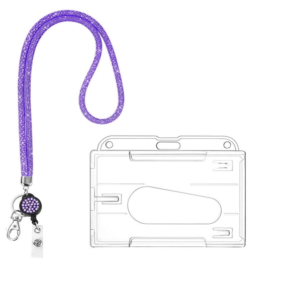 Clearance Bling Keychain Lanyards Cute Lanyard Crystal Rhinestone Neck Lanyard Strap For Women Teacher Keys Wallet ID Badge Card Holder