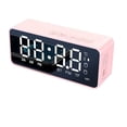 thumbnail image 1 of Clearance! Bluetooth Speaker Digital Alarm Clock LED Display Clock For Kids Bedroom Large Number Clock Snooze Function Pink, 1 of 13