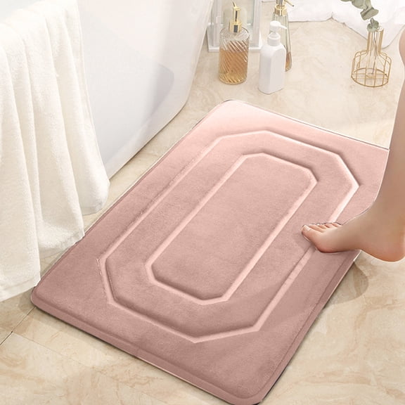 Clearance! Boovnll Bathroom Rugs, 20x31" Absorbent Soft Coral Velvet Bath Mat, Non-Slip Quickly Dry Thicken Microfibe Bath Mats for Bathroom, Kitchen, Floor, Pool, Door Mat, Toilet Mat, Bathroom Mat
