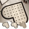 thumbnail image 1 of Clearance! Boovnll Bathroom Rugs, 24x24" Heart Shape Absorbent Soft Memory Foam Diatomite Bath Mat, Non-Slip Quickly Dry Comfortable Thicken for Bathroom, Kitchen, Floor, Pool, Bath Mats for Bathroom, 1 of 6