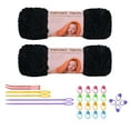 thumbnail image 1 of Clearance! Boovnll Chunky Yarn with Knitting Tools, 2Pcs Soft Chenille Yarn 100g/3.5oz - Polyester, 131 Yards - for Knitting Hats, Sweater, Scarves, Crafts, Home Decorations, DIY Kids Toys, Yarn, 1 of 5