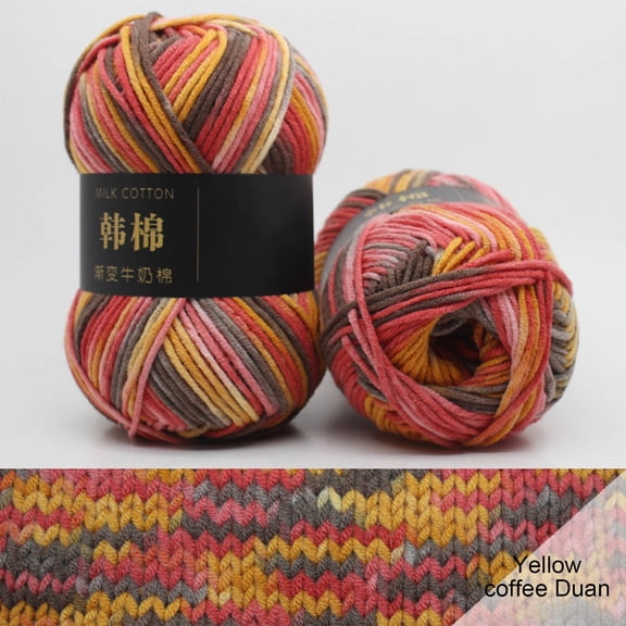 Clearance! Boovnll Cotton Yarn 7 Strands Multicolor Soft Yarn for Crocheting 1.8 oz/50g Machine Washable for Knitting Hats, Sweater, Scarves, Crafts, Home Decorations, DIY Kids Toys, Yarn