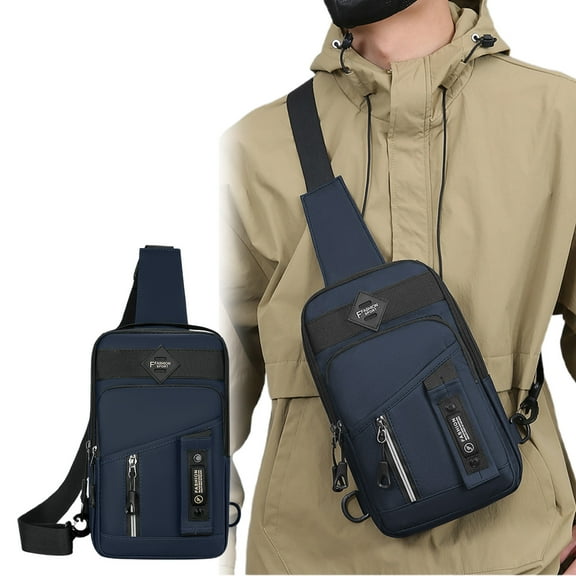 Clearance! Boovnll Crossbody Bag, Large Capacity Fashion Zipper Crossbody Bag Men Women Chest Pack, Purse, Sling Bag, Easy to Clean Dirt-Proof Water Proof for Hiking, Camping, Outdoor, Trip, Sling Bag
